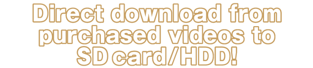 購入動画からSDカード・VRサーバーに直接ダウンロードできる！
